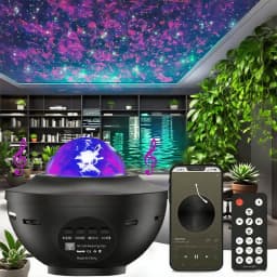 Music Player Starry Sky Projector Light LED Small Night Light USB Power Remote Control Ocean Wave Room Lighting Decoration Light