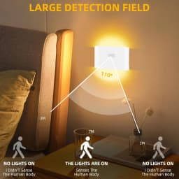 Wireless LED Night Light With Motion Sensor USB Rechargeable 400mAh Battery Modern Wall Lamp For Bedroom Bedside Table