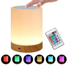 Touch Bedside Light, Bedroom Night Light, Dimmable Desk Light, Remote Control 13 Color Changing Light, Timed Shutdown, USB Charg