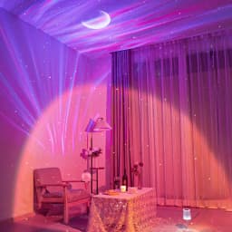 2026 Holiday Gifts Aurora Northern Lamp Ambient Projector Light Bedroom Wireless Ocean Wave Star Moon Aurora Dome Projector
