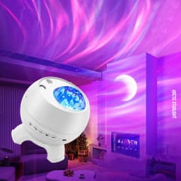 2026 Holiday Gifts Aurora Northern Lamp Ambient Projector Light Bedroom Wireless Ocean Wave Star Moon Aurora Dome Projector