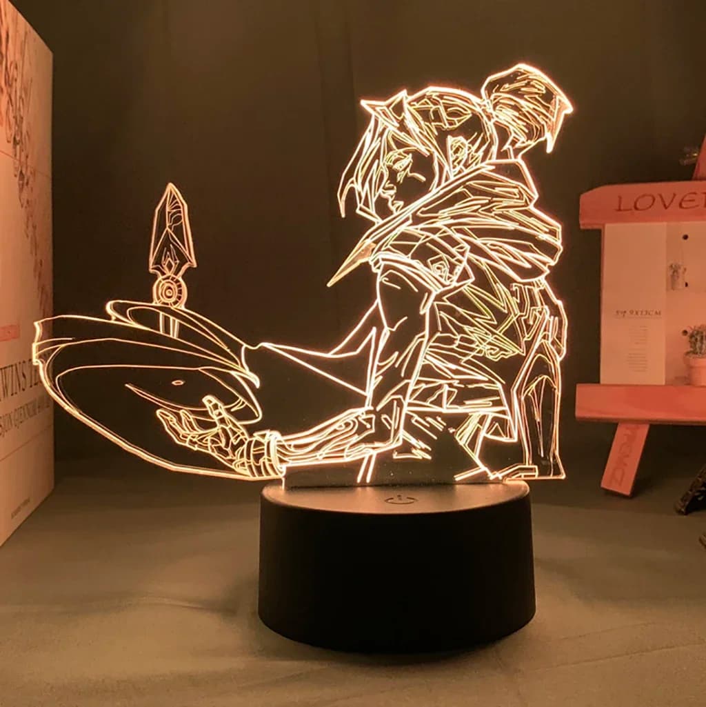 Acrylic Led Night Light Valorant Jett for Kids Bedroom Decoration Nightlight Birthday Gift Hoom Decor Bedside 3d Lamp Valorant