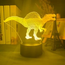 Baby Night Light Dinosaur Triceratops for Kids Bedroom Decor Nightlight Cool Birthday Gift 3d Illusion Acrylic Battery Desk Lamp
