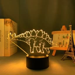 Baby Night Light Dinosaur Triceratops for Kids Bedroom Decor Nightlight Cool Birthday Gift 3d Illusion Acrylic Battery Desk Lamp