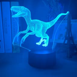 Baby Night Light Dinosaur Triceratops for Kids Bedroom Decor Nightlight Cool Birthday Gift 3d Illusion Acrylic Battery Desk Lamp