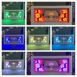 Anime Light Box Jujutsu Kaisen Satoru Gojo Eye Face Room Decor Lightbox Manga 3d Papercut Lamp For Children's Bedroom Boy's Gift