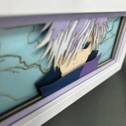 Anime Light Box Jujutsu Kaisen Satoru Gojo Eye Face Room Decor Lightbox Manga 3d Papercut Lamp For Children's Bedroom Boy's Gift