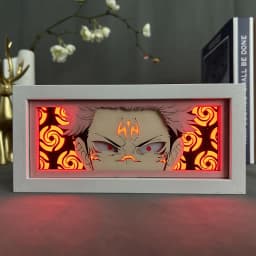 Anime Light Box Jujutsu Kaisen Satoru Gojo Eye Face Room Decor Lightbox Manga 3d Papercut Lamp For Children's Bedroom Boy's Gift