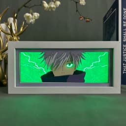 Anime Light Box Jujutsu Kaisen Satoru Gojo Eye Face Room Decor Lightbox Manga 3d Papercut Lamp For Children's Bedroom Boy's Gift