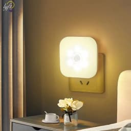 Plug-In Wireless Night Lamp with Motion Sensor LED Night Lights Bedside Lamp for Bedroom Corridor Closet Kitchen Lighting