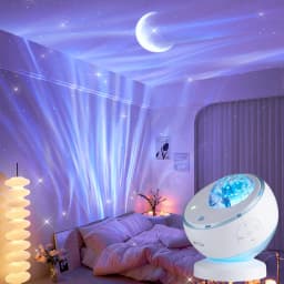 Aurora Star Projector Lamp 2024 Galaxy Starry Sky Atmosphere Light Northern Lights USB Rechargeable Small Nightlight Speaker