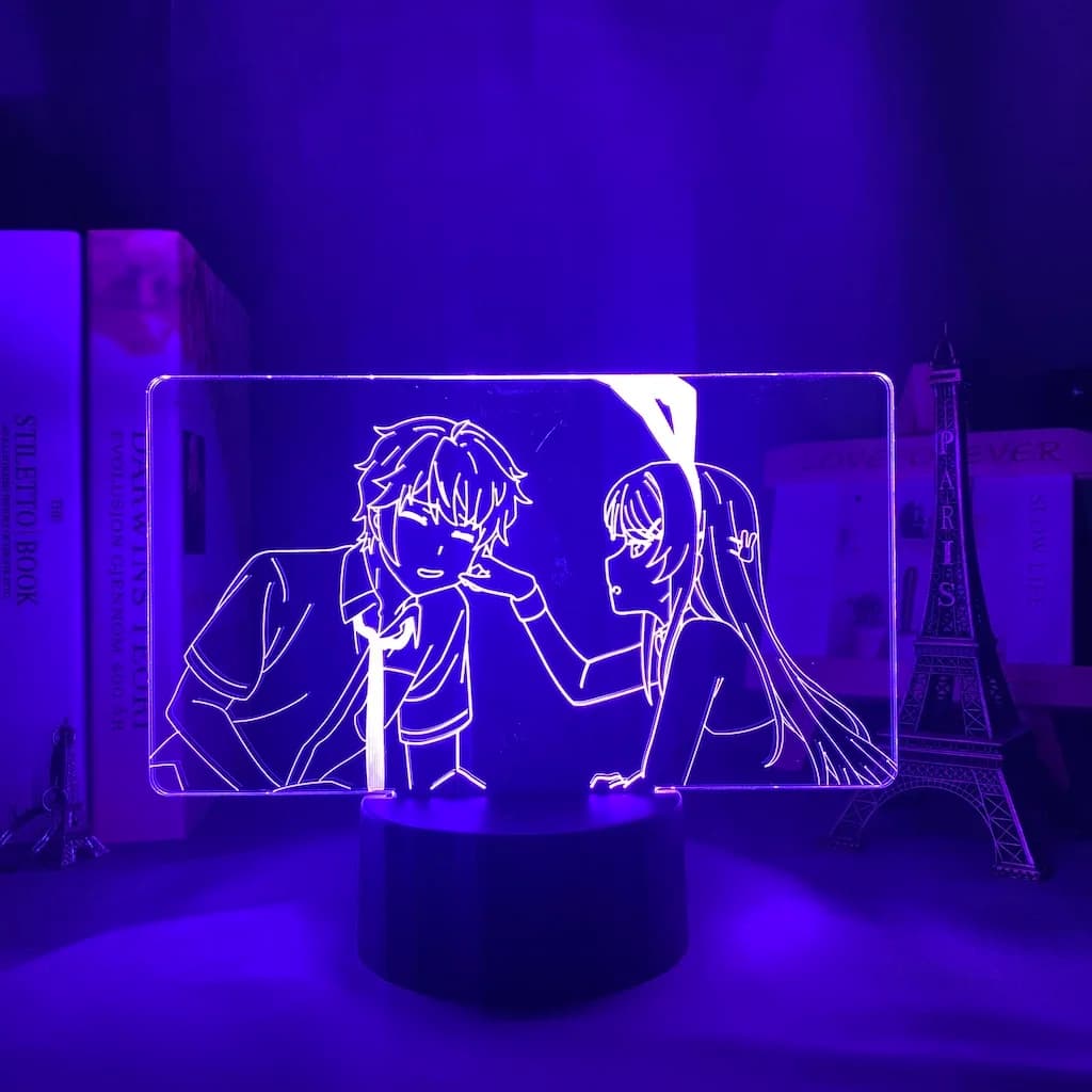 3d Anime Lamp Mai Sakurajima Figure Nightlight for Kids Bedroom Decor Night Light Birthday Gift Bunny Girl Manga Led Light