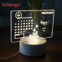 GGbingo Handwritten Message Board LED Night Light USB Rechargeable Warm Light Girlfriend Gift Home Decor Rewritable Note Lamp