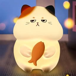 Cute Cat Silicone Night Light with 3 Brightness Levels, 6 Color Changing Modes, 30-Min Auto Off & Tap Control, Soft Bedside Lamp