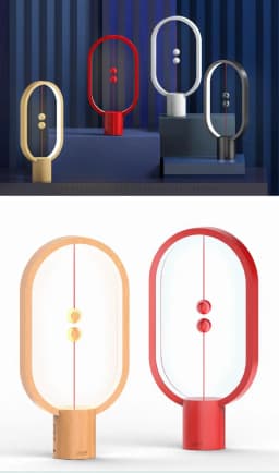 2020 Upgrade HENGPRO Balance Night Light Portable Ellipse Magnetic Mid-air Switch LED Desk Lamp Touch Dimming Home Decor