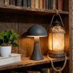GGbingo Mushroom Table Lamp Ambient USB Rechargeable Vintage Table Light Touch Sensor LED Desk Light for Bedroom Home Decor