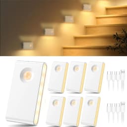 Stair Lights Motion Sensor Indoor Rechargeable Night Light Wireless Under Cabinet Lighting for Stairs Hallway Kitchen Bathroom