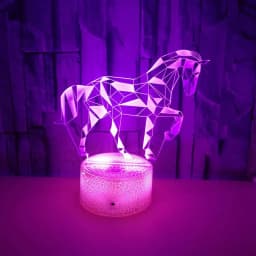 Nighdn 3D Horse Lamp LED Night Light for Kids Room Decor 7 Color Illusion Table Lamp Chid Nightlight Horse Gift for Girls Boys