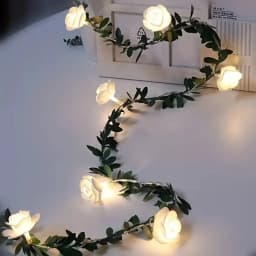 1PC 10 LED Rose Flower String Lights Battery Powered Flower Rose Night Lamp for Wedding Valentines Day Party Garland Decoration