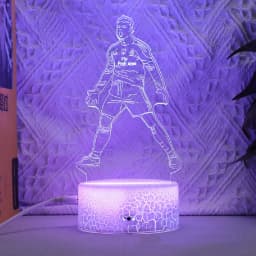 Footballer Cristiano Nathan LED 3D night light 16 colors variable visual lighting living room home decor Gift for fans