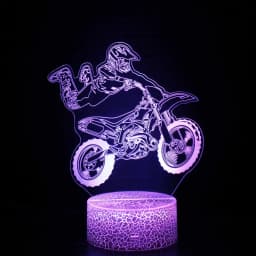 Nighdn Motorcycle 3D Night Light LED Illusion Lamp Colorful Changing Table Lamp Home Decoration Birthday Gifts for Kids Boys