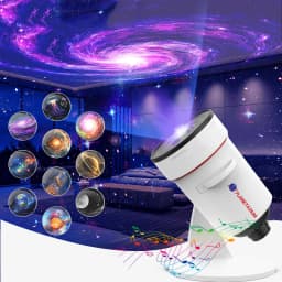 Galaxy Projector Astronomical Telescope Starry Sky Night Light 360°Rotate Rechargeable Table Lamp For Children Room Decor