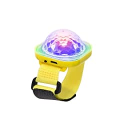 Mini Smurf RGB Light Wearable Watch Colorful Sound Control Childrens Toys Projection Disco Stage Lights Ambient Lamp For KTV Bar