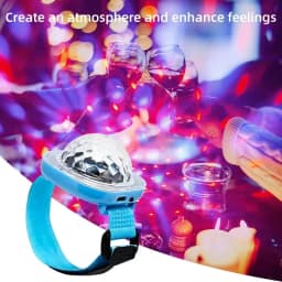 Mini Smurf RGB Light Wearable Watch Colorful Sound Control Childrens Toys Projection Disco Stage Lights Ambient Lamp For KTV Bar