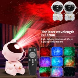 Rocket Astronaut Starlight Lamp Full of Stars Remote Control Atmosphere Lamps Star Galaxy Projection Light for Bedroom Christmas