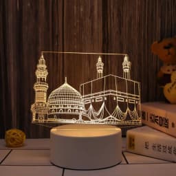 LED Night Light USB Power Muslim Festival Supplies EID Mubarak Ornaments Bedroom Home Decor Neon Lamp Ramadan Decorations 2026