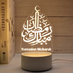 LED Night Light USB Power Muslim Festival Supplies EID Mubarak Ornaments Bedroom Home Decor Neon Lamp Ramadan Decorations 2026