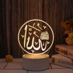 LED Night Light USB Power Muslim Festival Supplies EID Mubarak Ornaments Bedroom Home Decor Neon Lamp Ramadan Decorations 2026