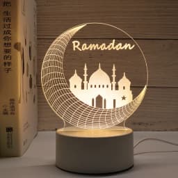 LED Night Light USB Power Muslim Festival Supplies EID Mubarak Ornaments Bedroom Home Decor Neon Lamp Ramadan Decorations 2026