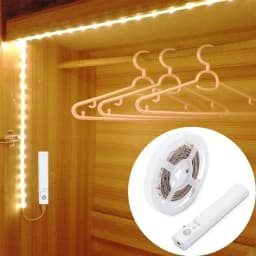 Led Strip Night Light With Motion Sensor Battery Powered Kitchen Cabinet Lamp Waterproof LED For Corridor Stair Lighting