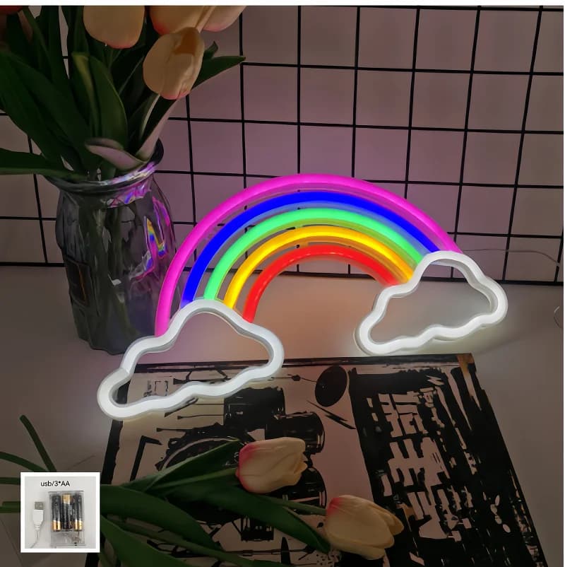 LED Night Light Neon Rainbow Cloud USB or Battery Love Pride Bedroom Living Room Wedding Party Decoration Birthday Gift lamp
