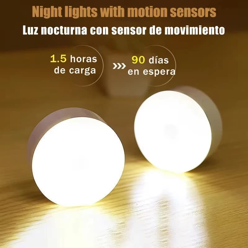 TYPE-C!!! LED Smart Human Body Sensor Night Light Emergency Automatic Charging Wireless Magnetic Suction for Cabinet