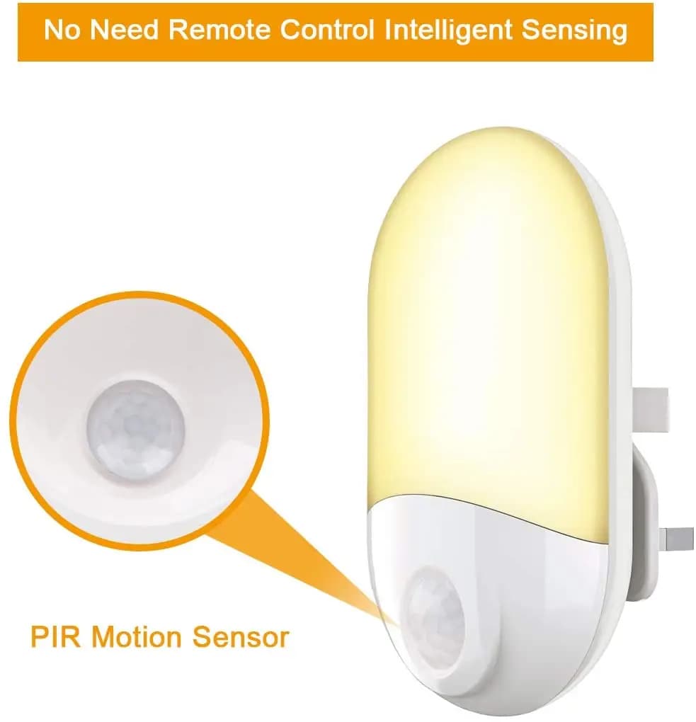 Bedside Lamp US EU UK Plug LED PIR Motion Sensor Smart Night Light for Bathroom Home Lamp Lighting Bulb