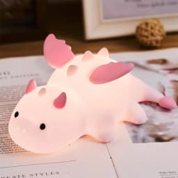 Cute Baby Dragon Kids Night Light, Soft Silicone Lamp Rechargeable Breastfeeding Nursery Portable Kawaii Lamps,Bedside Lamp