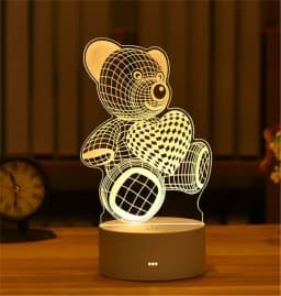 Wedding Birthday Gift Love 3D Acrylic Neon Sign USB Led Lamp Children's Night Lights Table Lamp Valentines Day Bedside Lamp