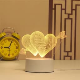 Wedding Birthday Gift Love 3D Acrylic Neon Sign USB Led Lamp Children's Night Lights Table Lamp Valentines Day Bedside Lamp