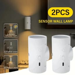 Rechargeable LED Night Light with Motion Sensor Wall Lamp 3 Light Modes Indoor Light Magnetic Staircase Light