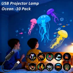 USB Projector Light LED Night Lamp 5V USB Plug-in Night Lights Marine Animals More Pattern Designs Projection for Wall Ceiling