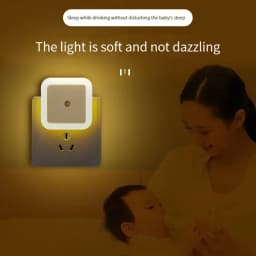 Wireless LED Night Light Mini EU Plug Light Control Sensor Children's Room Children's Bedroom Decoration Midnight Tricolor Light