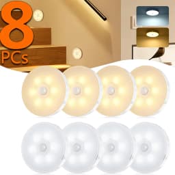 Motion Sensor Lights Indoor Stair Light USB Charging Cupboard Lamp Warm/Cool White,Nightlight for Closet,Hallway,Kitchen,Cabinet