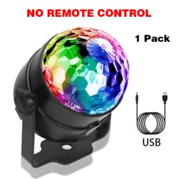 RGB Flashing Disco Ball Party Lights, LED Stage Spotlight W/Rotating Effects, Christmas Halloween Karaoke Wedding Birthday Decor