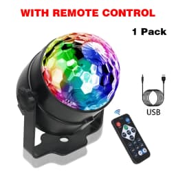 RGB Flashing Disco Ball Party Lights, LED Stage Spotlight W/Rotating Effects, Christmas Halloween Karaoke Wedding Birthday Decor
