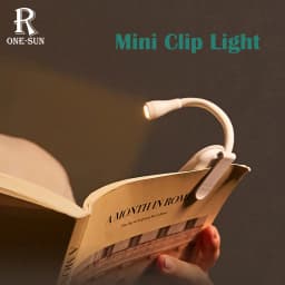 Mini LED Nightlight Clip Light Rechargeable Stepless Dimming 3-Color Temperature Hose Table Lamp for Reading-Ideal Holiday Gift