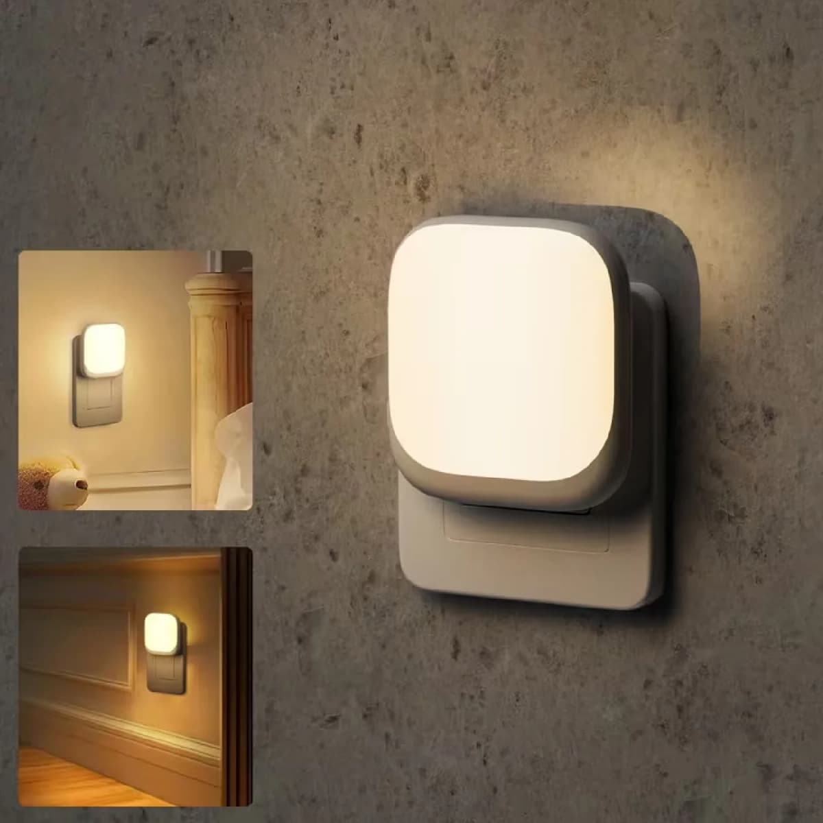 1/2pcs LED Plug-in Night Light, with Light Sensor, 0.5W Plug-in Night Light Suitable for Adults, 2700K Warm White Night Light