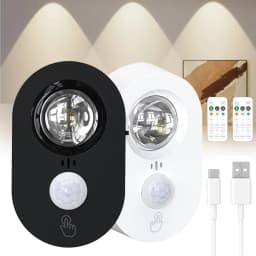 USB Human Body Sensor Led Lamp 3000K-6000K Rechargeable Lights Remote Control For Kitchen Cabinet Wardrobe Bedroom Decoration