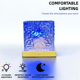 16-Color Changing Ambient Light Remote Control Bedside Lamp Home Decoration, Night Projection Lamp For Bedroom Children's Gift
